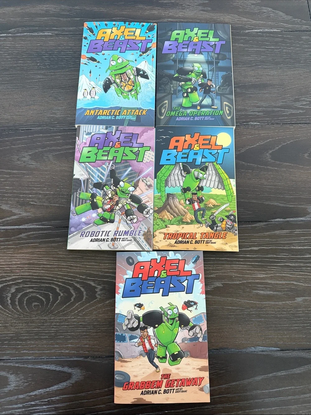 Axel & Beast Kids Novel Set Chapter books 1-5 Robots Beasts paperback reading